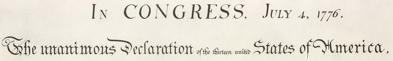 In CONGRESS, July 4, 1776